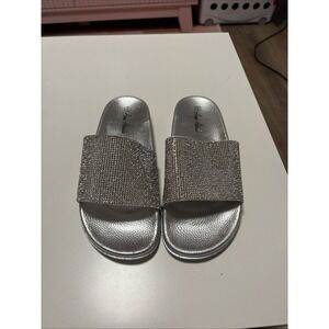 Anna Almeida rhinestone slides Size 8 NWoT Glitz Sparkle Shine